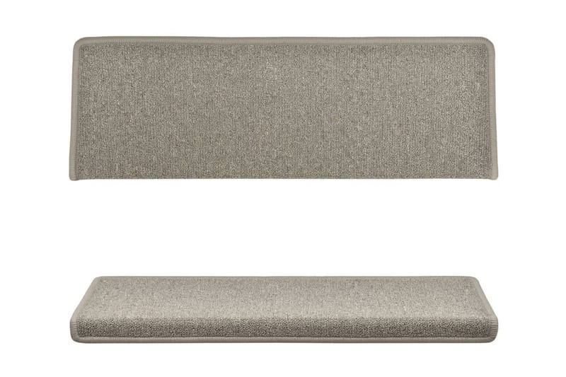 15 stk. trappemåtter 65x25 cm lysegrå - Grå - Tekstiler - Tæpper - Specialmåtte - Trappetrins tæpper