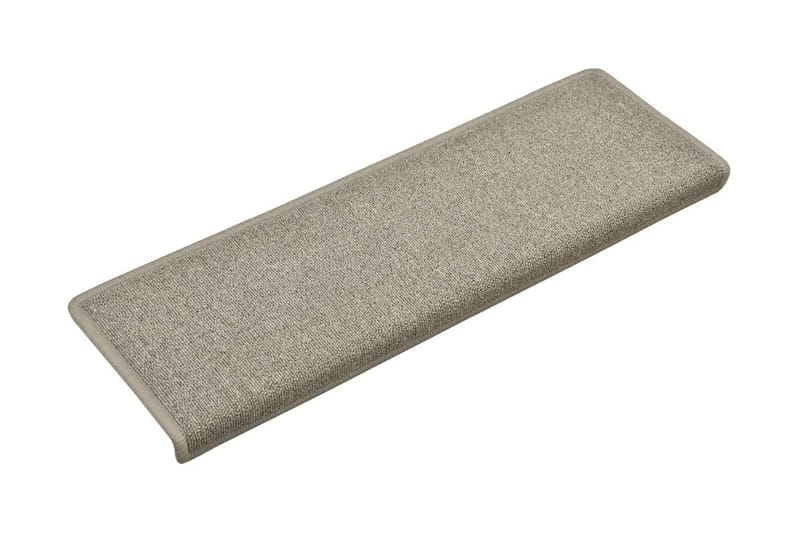 15 stk. trappemåtter 65x25 cm lysegrå - Grå - Tekstiler - Tæpper - Specialmåtte - Trappetrins tæpper