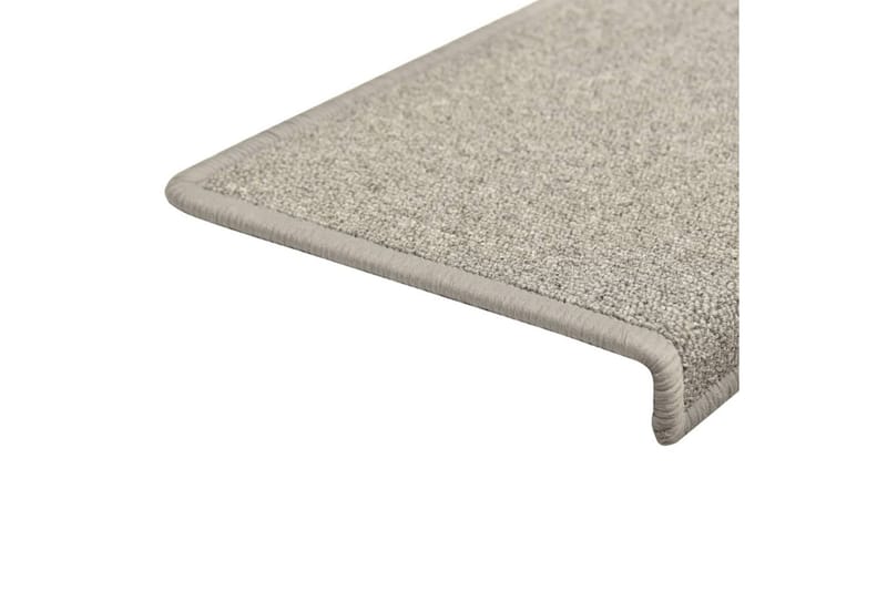 15 stk. trappemåtter 65x25 cm lysegrå - Grå - Tekstiler - Tæpper - Specialmåtte - Trappetrins tæpper