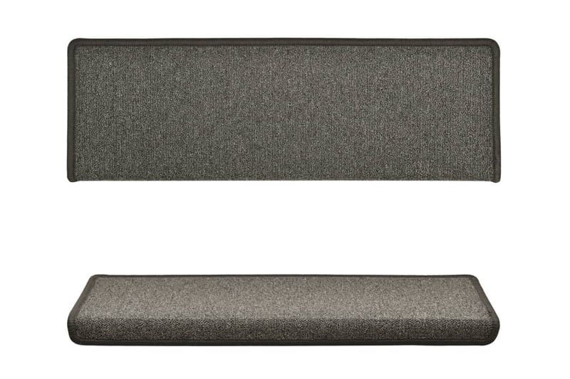 15 stk. trappemåtter 65x25 cm mørkegrå - Grå - Tekstiler - Tæpper - Specialmåtte - Trappetrins tæpper