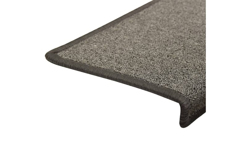 15 stk. trappemåtter 65x25 cm mørkegrå - Grå - Tekstiler - Tæpper - Specialmåtte - Trappetrins tæpper