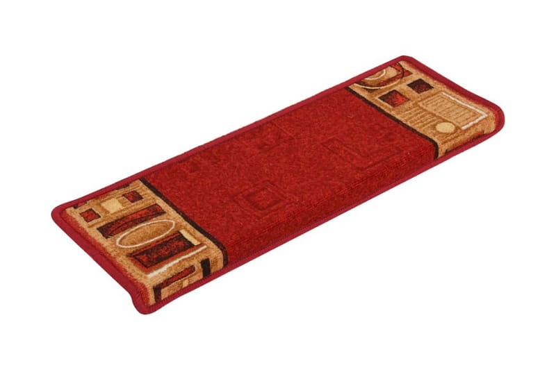 15 stk. trappemåtter 65x25 cm selvklæbende rød - Rød - Trappetrins tæpper