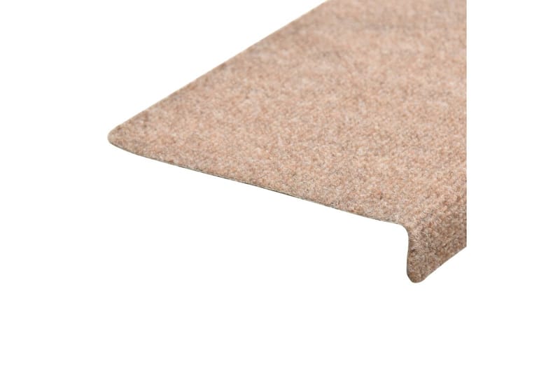 15 stk. trappemåtter tuftet 65 x 25 cm brun - Brun - Tekstiler - Tæpper - Specialmåtte - Trappetrins tæpper