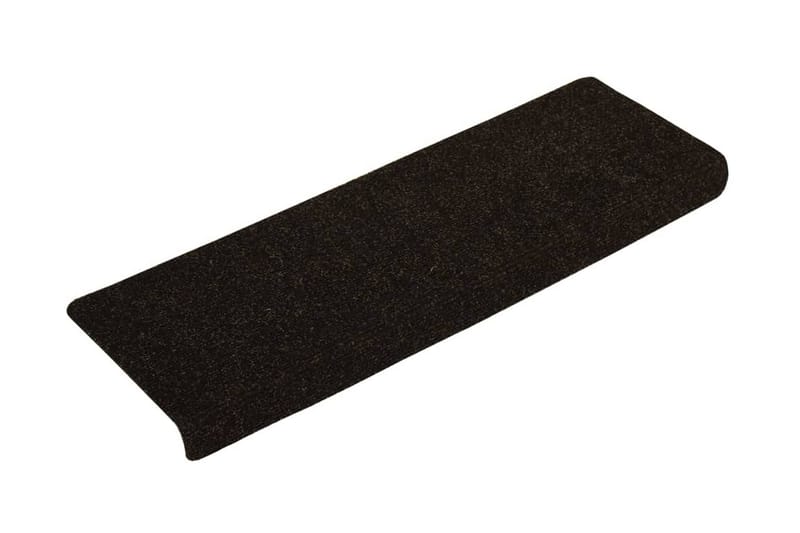 15 stk. trappemåtter tuftet 65x25 cm brun - Brun - Tekstiler - Tæpper - Specialmåtte - Trappetrins tæpper