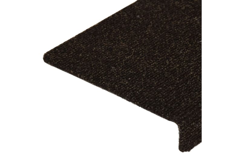 15 stk. trappemåtter tuftet 65x25 cm brun - Brun - Tekstiler - Tæpper - Specialmåtte - Trappetrins tæpper