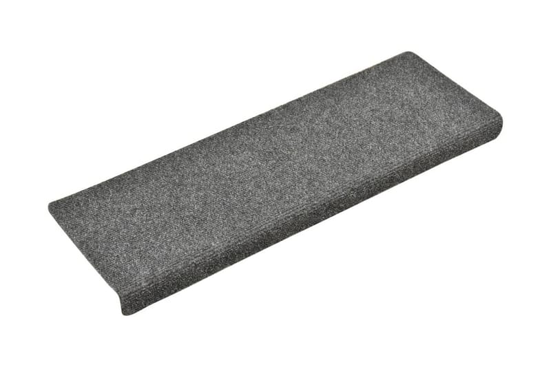 15 stk. trappemåtter tuftet 65x25 cm lysegrå - Grå - Tekstiler - Tæpper - Specialmåtte - Trappetrins tæpper