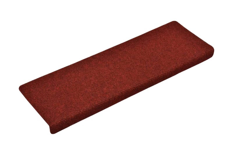15 stk. trappemåtter tuftet 65x25 cm rød - Rød - Trappetrins tæpper