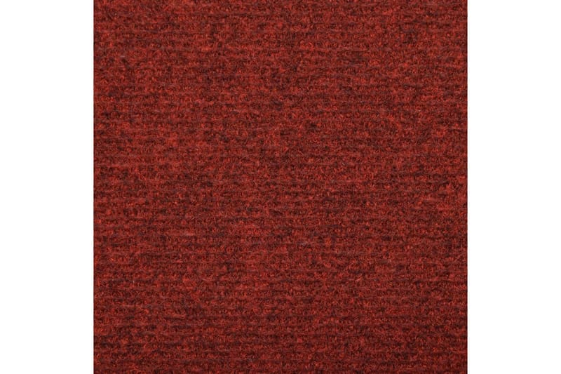 15 stk. trappemåtter tuftet 65x25 cm rød - Rød - Trappetrins tæpper