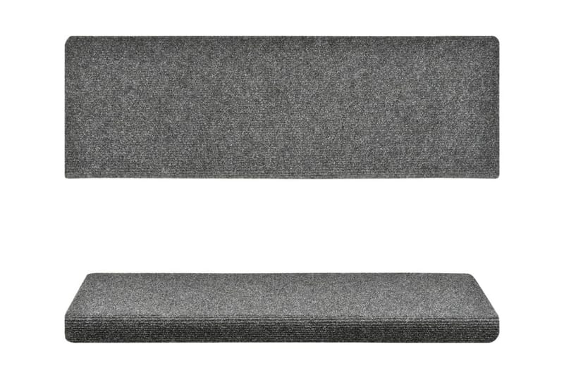 selvklæbende trappemåtter 10 stk. 54x16x4 cm tuftet - Grå - Tekstiler - Tæpper - Specialmåtte - Trappetrins tæpper