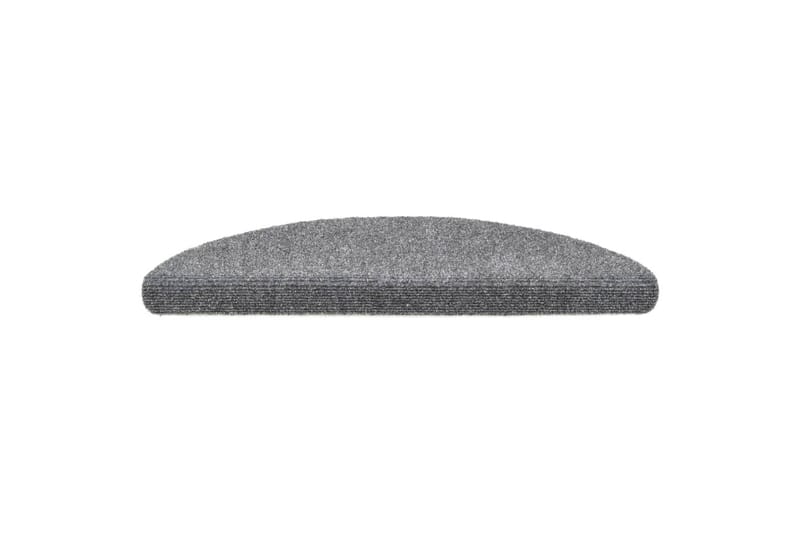 selvklæbende trappemåtter 10 stk. 54x16x4 cm tuftet lysegrå - Grå - Tekstiler - Tæpper - Specialmåtte - Trappetrins tæpper