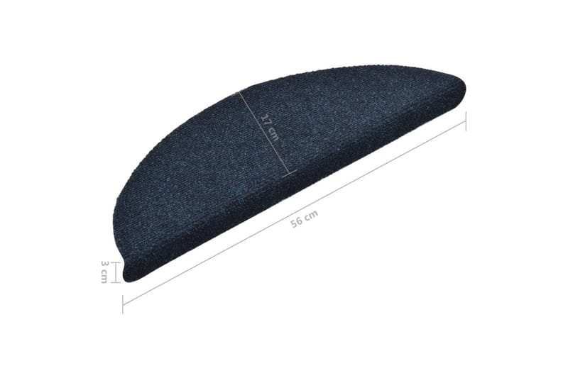 Selvklæbende Trappemåtter 15 Stk. 56X17X3 cm Tuftet Blå - Blå - Tekstiler - Tæpper - Specialmåtte - Trappetrins tæpper