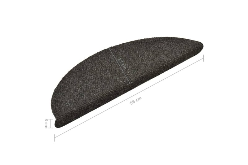 Selvklæbende Trappemåtter 15 Stk. 56X17X3cm Tuftet Lysebrun - Brun - Tekstiler - Tæpper - Specialmåtte - Trappetrins tæpper