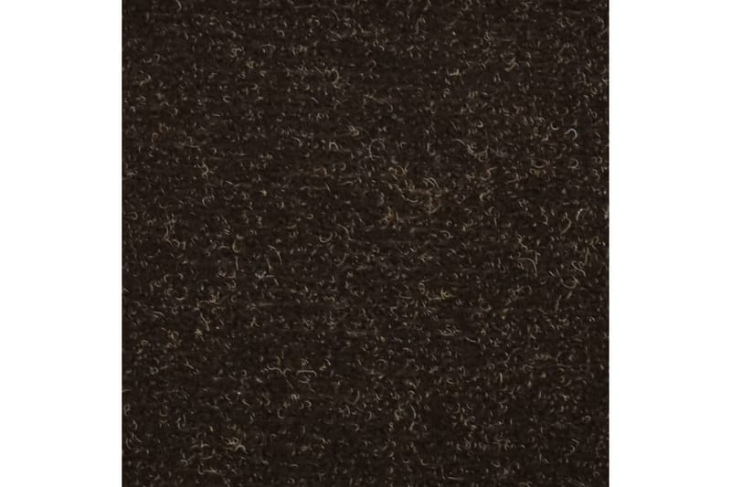Selvklæbende Trappemåtter 15 Stk. 56X17X3cm Tuftet Mørkebrun - Brun - Tekstiler - Tæpper - Specialmåtte - Trappetrins tæpper