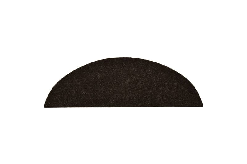 Selvklæbende Trappemåtter 15 Stk. 56X17X3cm Tuftet Mørkebrun - Brun - Tekstiler - Tæpper - Specialmåtte - Trappetrins tæpper