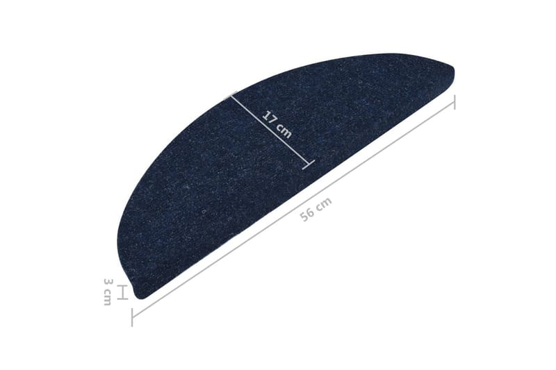 selvklæbende trappemåtter 15 stk. 56x20 cm blå - Blå - Tekstiler - Tæpper - Specialmåtte - Trappetrins tæpper