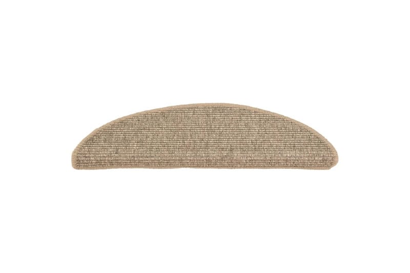 selvklæbende trappemåtter 15 stk. 56x20 cm mørk beige - Beige - Tekstiler - Tæpper - Specialmåtte - Trappetrins tæpper