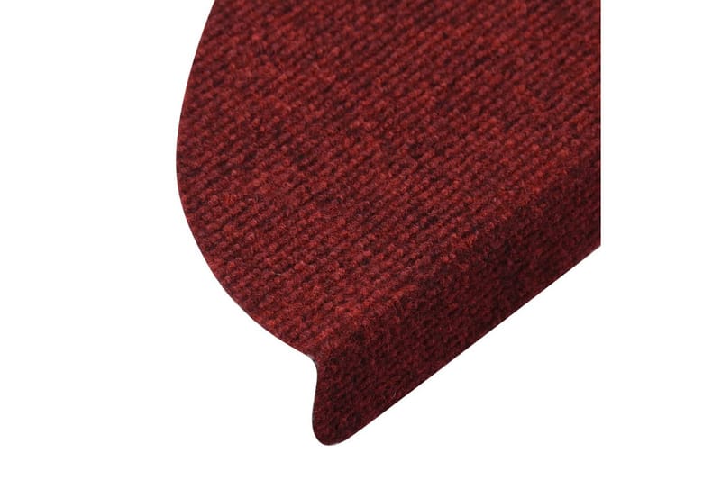 selvklæbende trappemåtter 15 stk. 56x20 cm rød - Rød - Trappetrins tæpper