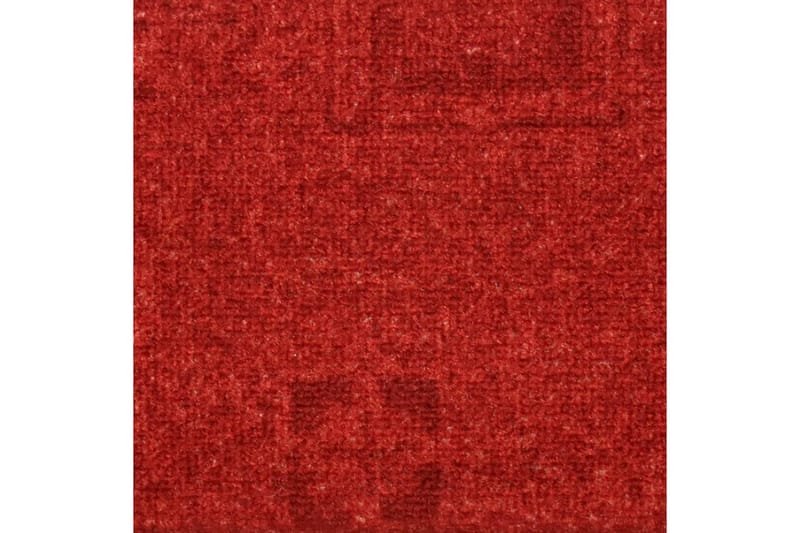 Selvklæbende Trappemåtter 15 Stk. 65X21X4 cm Rød - Rød - Trappetrins tæpper