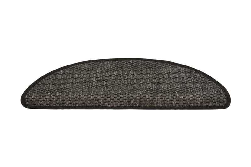 selvklæbende trappemåtter 15 stk. 65x21x4 cm sisal-look grå - Antracit - Tekstiler - Tæpper - Specialmåtte - Trappetrins tæpper