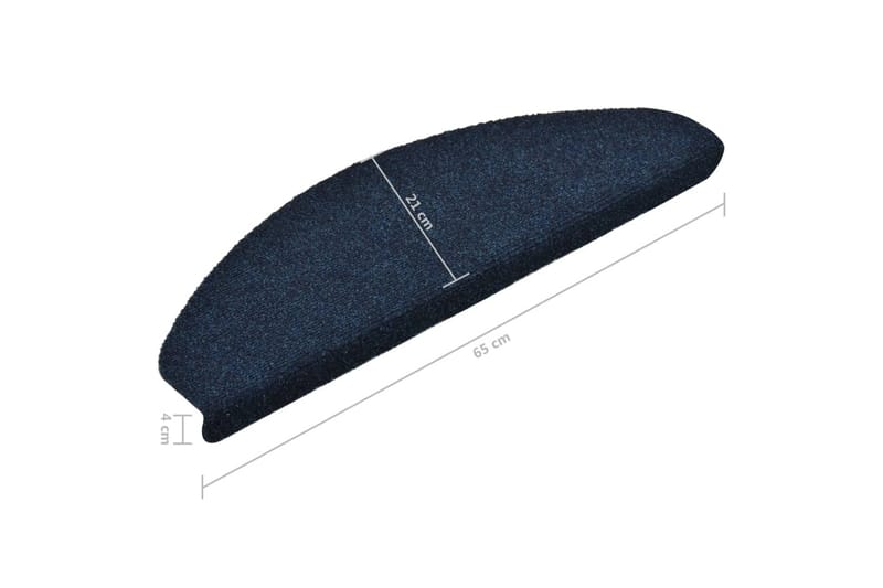 Selvklæbende Trappemåtter 15 Stk. 65X21X4 cm Tuftet Blå - Blå - Tekstiler - Tæpper - Specialmåtte - Trappetrins tæpper