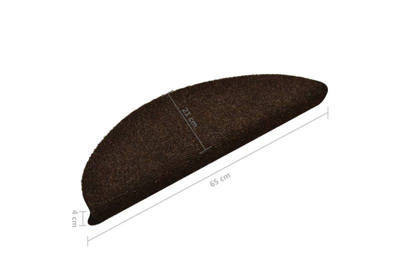 Selvklæbende Trappemåtter 15 Stk. 65X21X4 cm Tuftet Brun - Brun - Tekstiler - Tæpper - Specialmåtte - Trappetrins tæpper