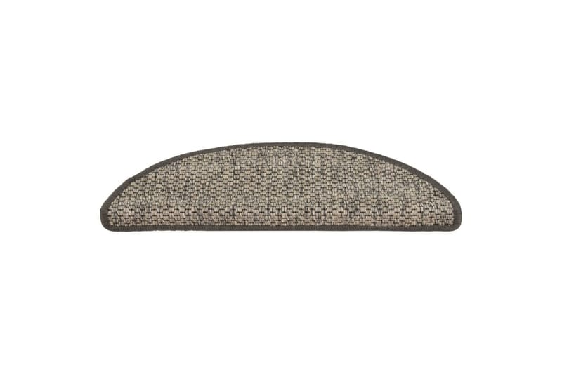 selvklæbende trappemåtter 15 stk. 65x25 cm sisal-look - Antracit - Tekstiler - Tæpper - Specialmåtte - Trappetrins tæpper