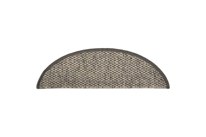 selvklæbende trappemåtter 15 stk. 65x25 cm sisal-look - Antracit - Tekstiler - Tæpper - Specialmåtte - Trappetrins tæpper