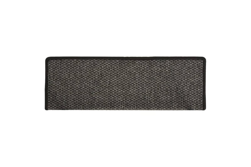 selvklæbende trappemåtter 15 stk. 65x25 cm sisal-look - Antracit - Tekstiler - Tæpper - Specialmåtte - Trappetrins tæpper