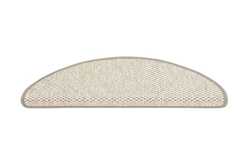 selvklæbende trappemåtter 15 stk. 65x25 cm sisal-look beige - Beige - Tekstiler - Tæpper - Specialmåtte - Trappetrins tæpper