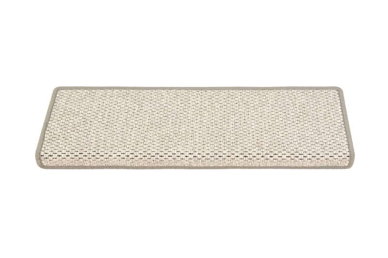 selvklæbende trappemåtter 15 stk. 65x25 cm sisal-look beige - Beige - Tekstiler - Tæpper - Specialmåtte - Trappetrins tæpper