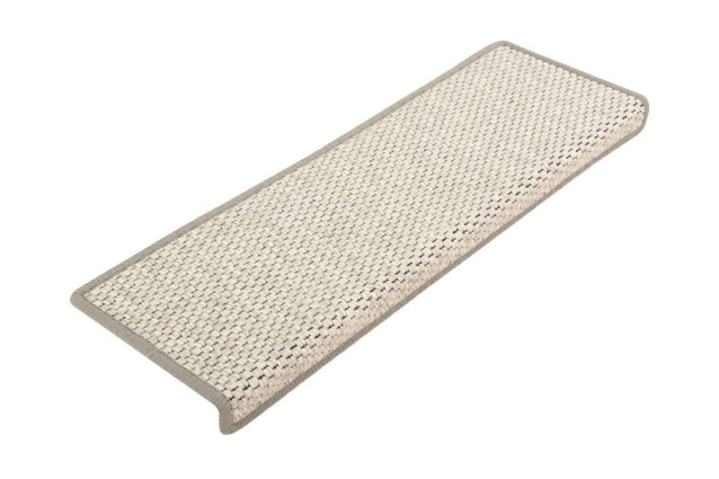 selvklæbende trappemåtter 15 stk. 65x25 cm sisal-look beige - Beige - Trappetrins tæpper