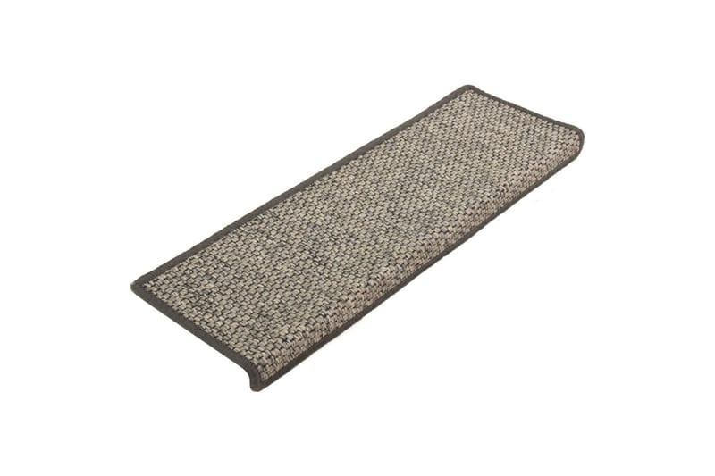 selvklæbende trappemåtter 15 stk. 65x25 cm sisal-look - Beige - Tekstiler - Tæpper - Specialmåtte - Trappetrins tæpper