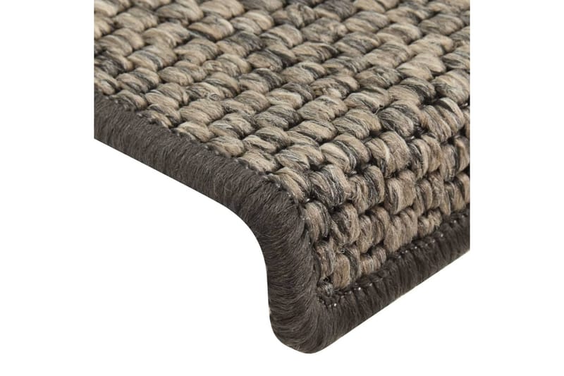 selvklæbende trappemåtter 15 stk. 65x25 cm sisal-look - Beige - Tekstiler - Tæpper - Specialmåtte - Trappetrins tæpper