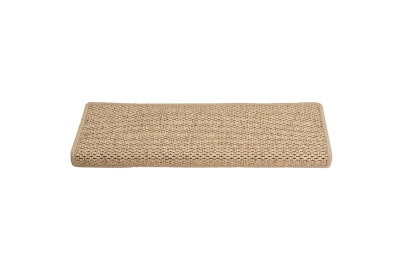 selvklæbende trappemåtter 15 stk. 65x25 cm sisal-look - Brun - Tekstiler - Tæpper - Specialmåtte - Trappetrins tæpper