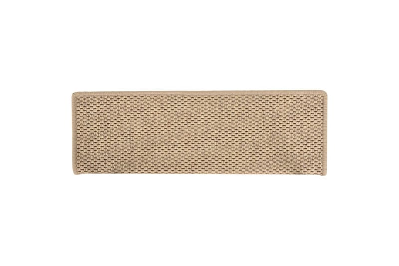 selvklæbende trappemåtter 15 stk. 65x25 cm sisal-look - Brun - Tekstiler - Tæpper - Specialmåtte - Trappetrins tæpper