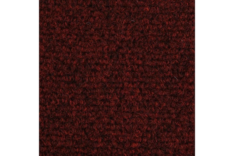 selvklæbende trappemåtter 15 stk. nålenagle 65x21x4 cm rød - Rød - Trappetrins tæpper