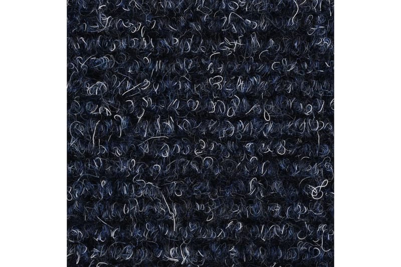 selvklæbende trappemåtter 15 stk. tuftet 56 x 20 x 4 cm blå - Blå - Trappetrins tæpper