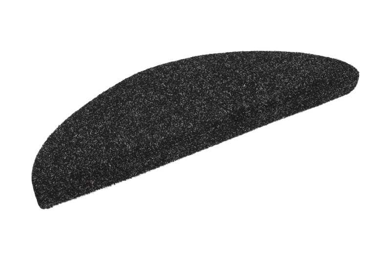 selvklæbende trappemåtter 15 stk. tuftet 56 x 20 x 4 cm sort - Sort - Tekstiler - Tæpper - Specialmåtte - Trappetrins tæpper