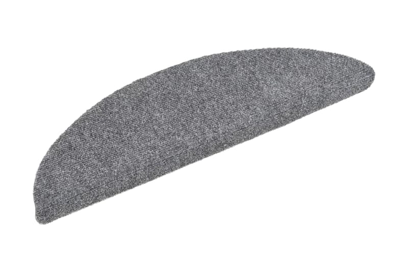 selvklæbende trappemåtter 15 stk. tuftet 56x20x4 cm lysegrå - Grå - Tekstiler - Tæpper - Specialmåtte - Trappetrins tæpper