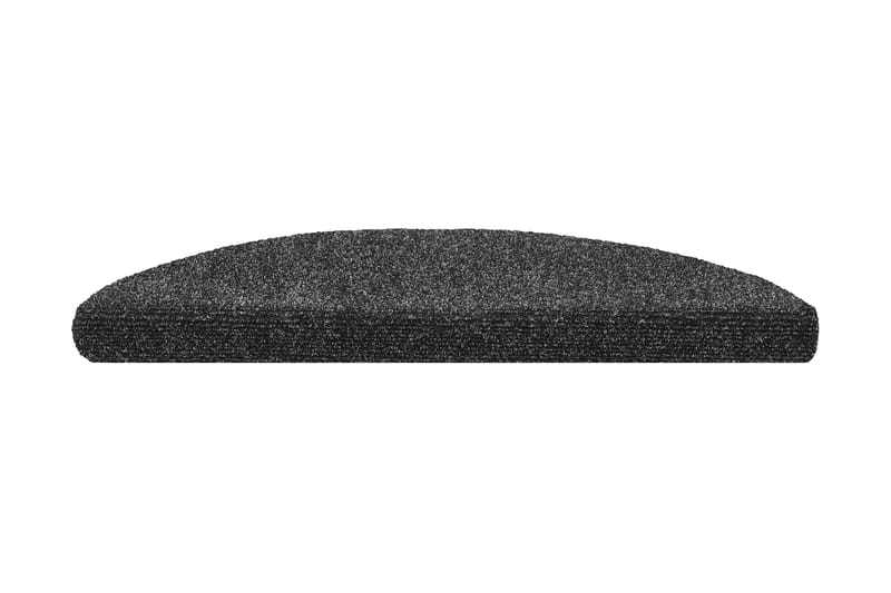 selvklæbende trappemåtter 15 stk. tuftet 56x20x4 cm mørkegrå - Grå - Trappetrins tæpper