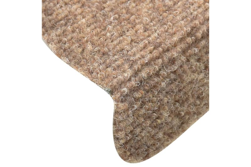 selvklæbende trappemåtter 5 stk. 56x17x3 cm tuftet - Creme - Tekstiler - Tæpper - Specialmåtte - Trappetrins tæpper