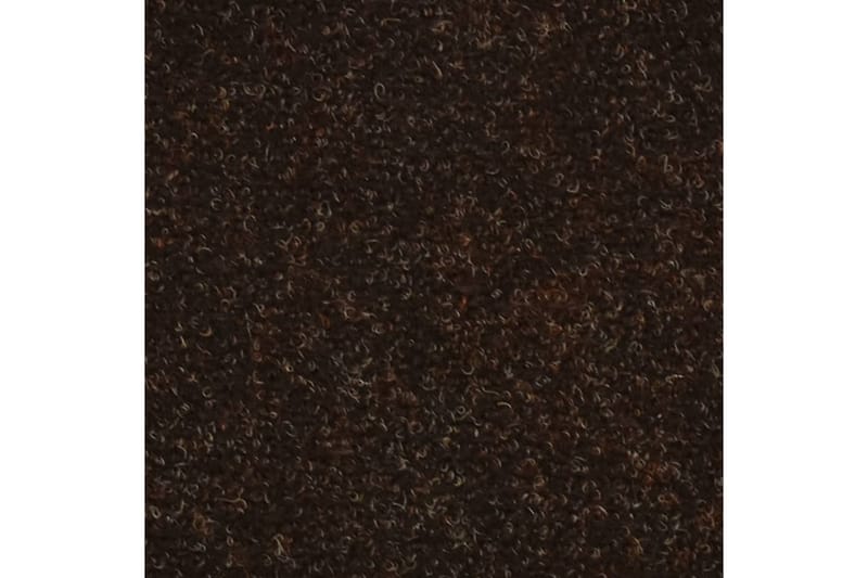 selvklæbende trappemåtter 5 stk. 65x21x4 cm tuftet brun - Brun - Tekstiler - Tæpper - Specialmåtte - Trappetrins tæpper
