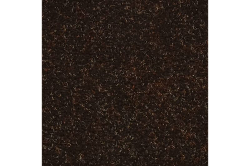 selvklæbende trappemåtter 5 stk. 65x21x4 cm tuftet brun - Brun - Trappetrins tæpper