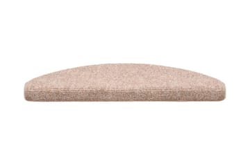 selvklæbende trappemåtter 5 stk. 65x21x4 cm tuftet brun - Brun - Tekstiler - Tæpper - Specialmåtte - Trappetrins tæpper