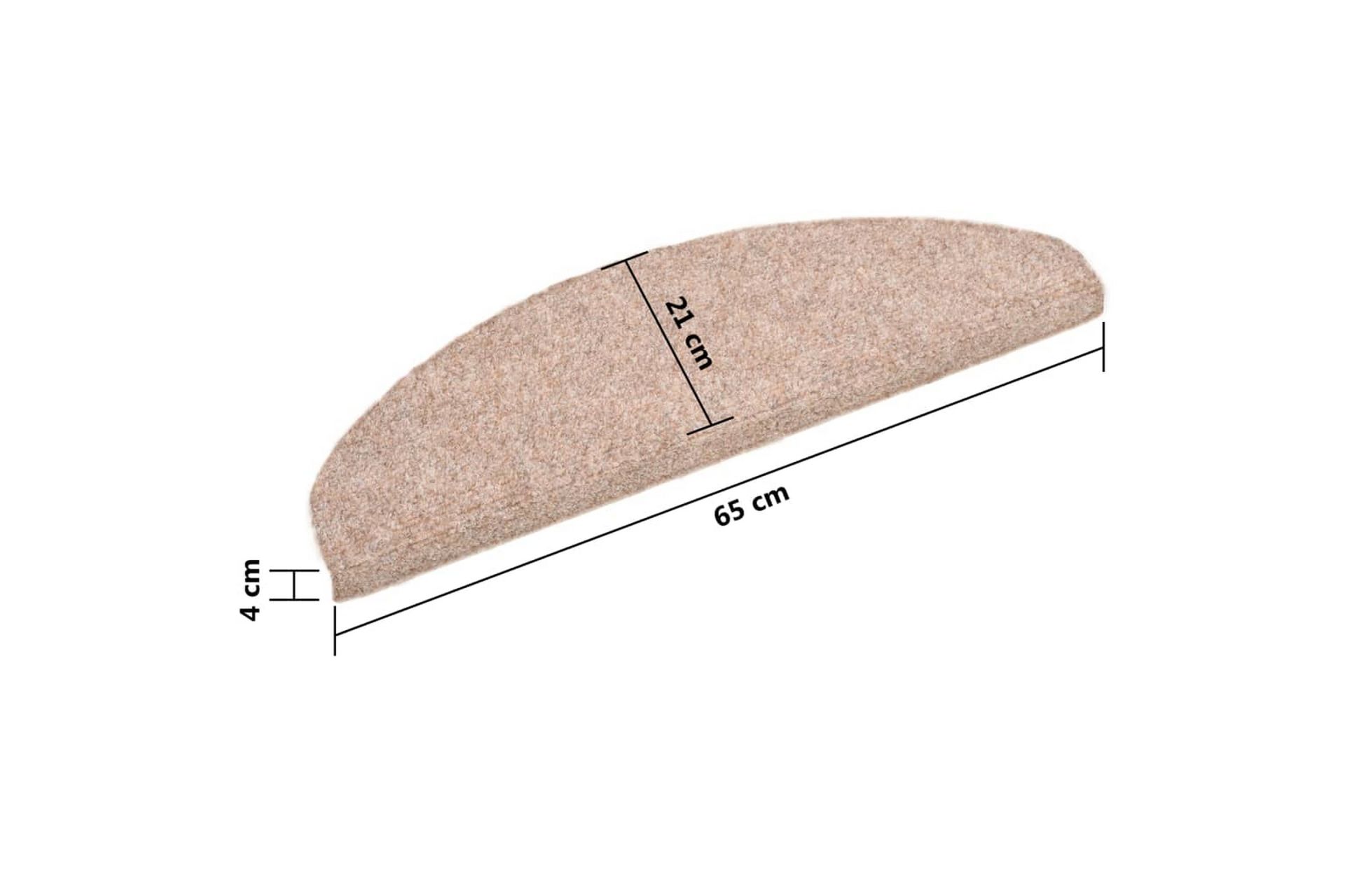 selvklæbende trappemåtter 5 stk. 65x21x4 cm tuftet brun - Brun - Tekstiler - Tæpper - Specialmåtte - Trappetrins tæpper