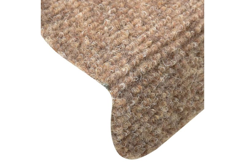selvklæbende trappemåtter 5 stk. 65x21x4 cm tuftet - Creme - Tekstiler - Tæpper - Specialmåtte - Trappetrins tæpper