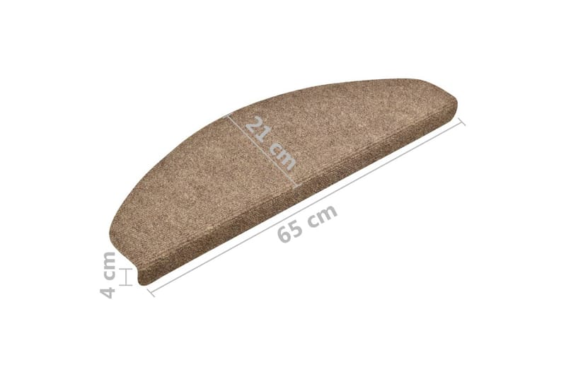 selvklæbende trappemåtter 5 stk. 65x21x4 cm tuftet - Creme - Tekstiler - Tæpper - Specialmåtte - Trappetrins tæpper