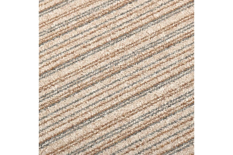 Tæppefliser 20 Stk. 5 M² 50X50 cm Stribet Beige - Beige - Tekstiler - Tæpper - Specialmåtte - Trappetrins tæpper