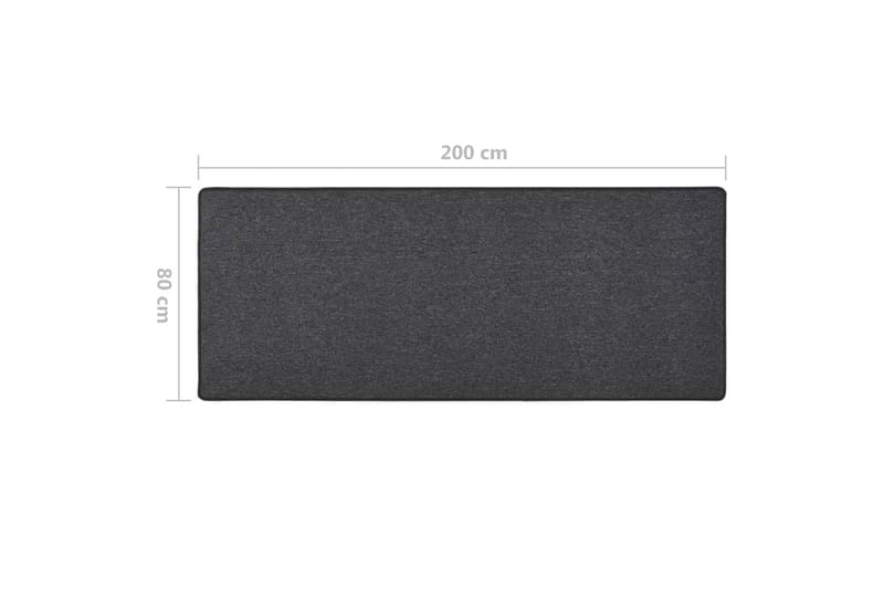 tæppeløber 80x200 cm antracitgrå - Antracit - Tekstiler - Tæpper - Specialmåtte - Trappetrins tæpper