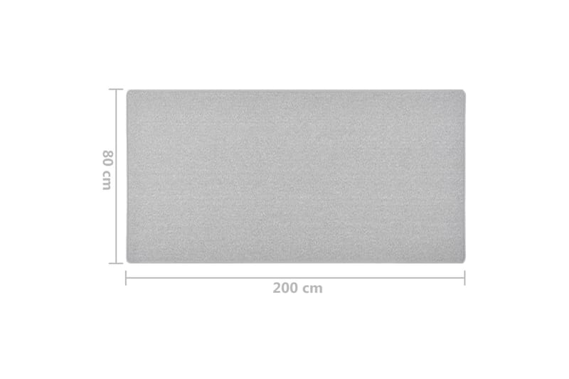tæppeløber 80x200 cm lysegrå - Grå - Tekstiler - Tæpper - Specialmåtte - Trappetrins tæpper